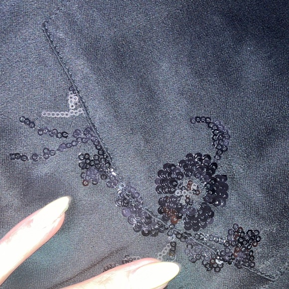 NWT Black Floral Embellished Pants - Picture 11 of 17